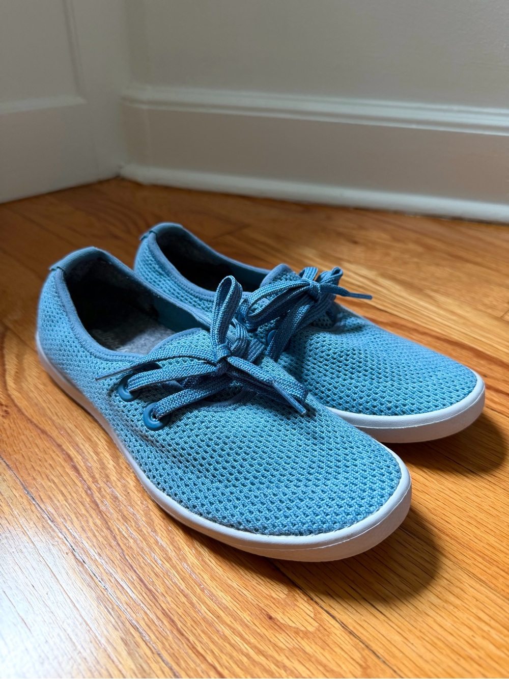 Allbirds Tree Skippers Light Blue Knit Sneakers Shoes Women’s Size 7